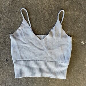 Light Blue Unbranded Knit Tank Top